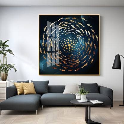 Into The Blue Premium Acrylic Square Wall Art