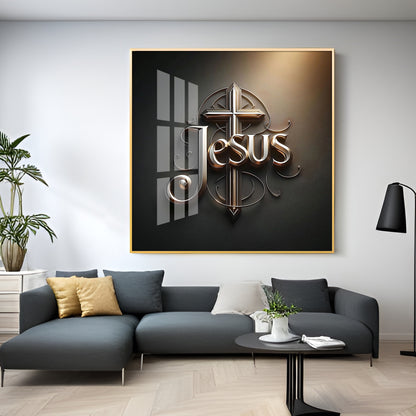 3D Jesus Artistry Premium Acrylic Square Wall Art