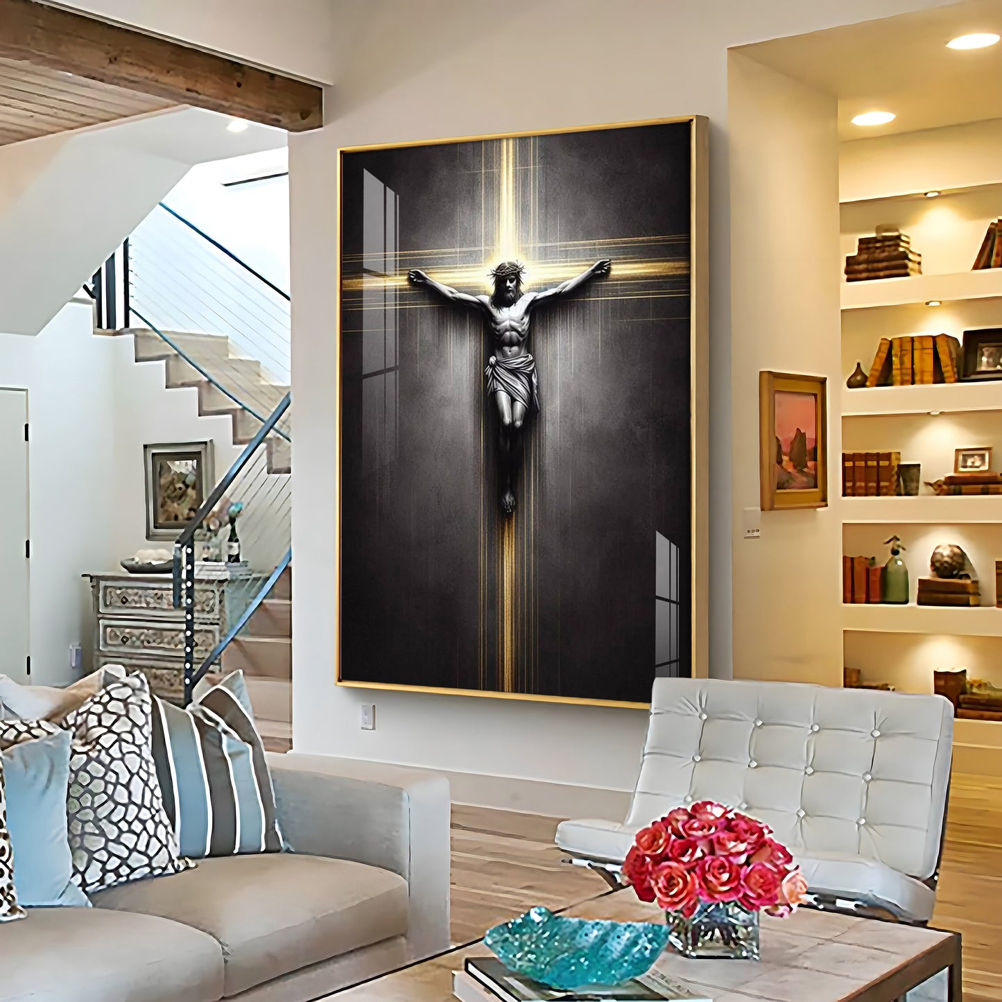 Sacred Crucifixion Premium Acrylic Wall Art