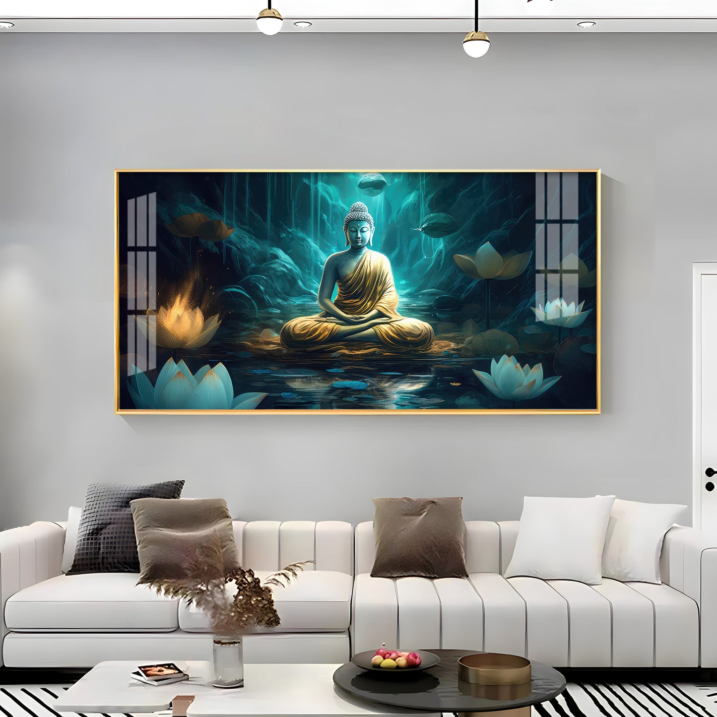 Buddha's Radiant Harmony Premium Acrylic Horizontal Wall Art