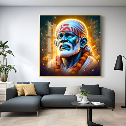 Shirdi Sai Baba Premium Acrylic Square Wall Art