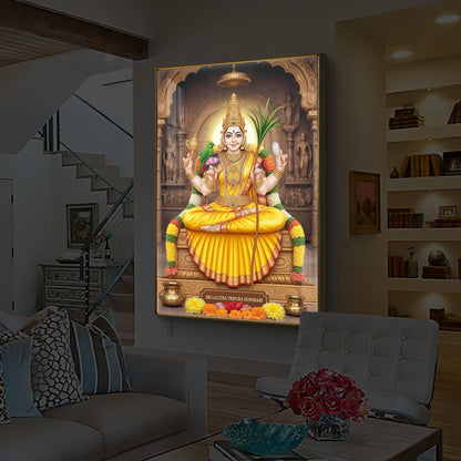 Sri Vidhya Sadhana Modern Luxury Backlight Vertical Wall Art