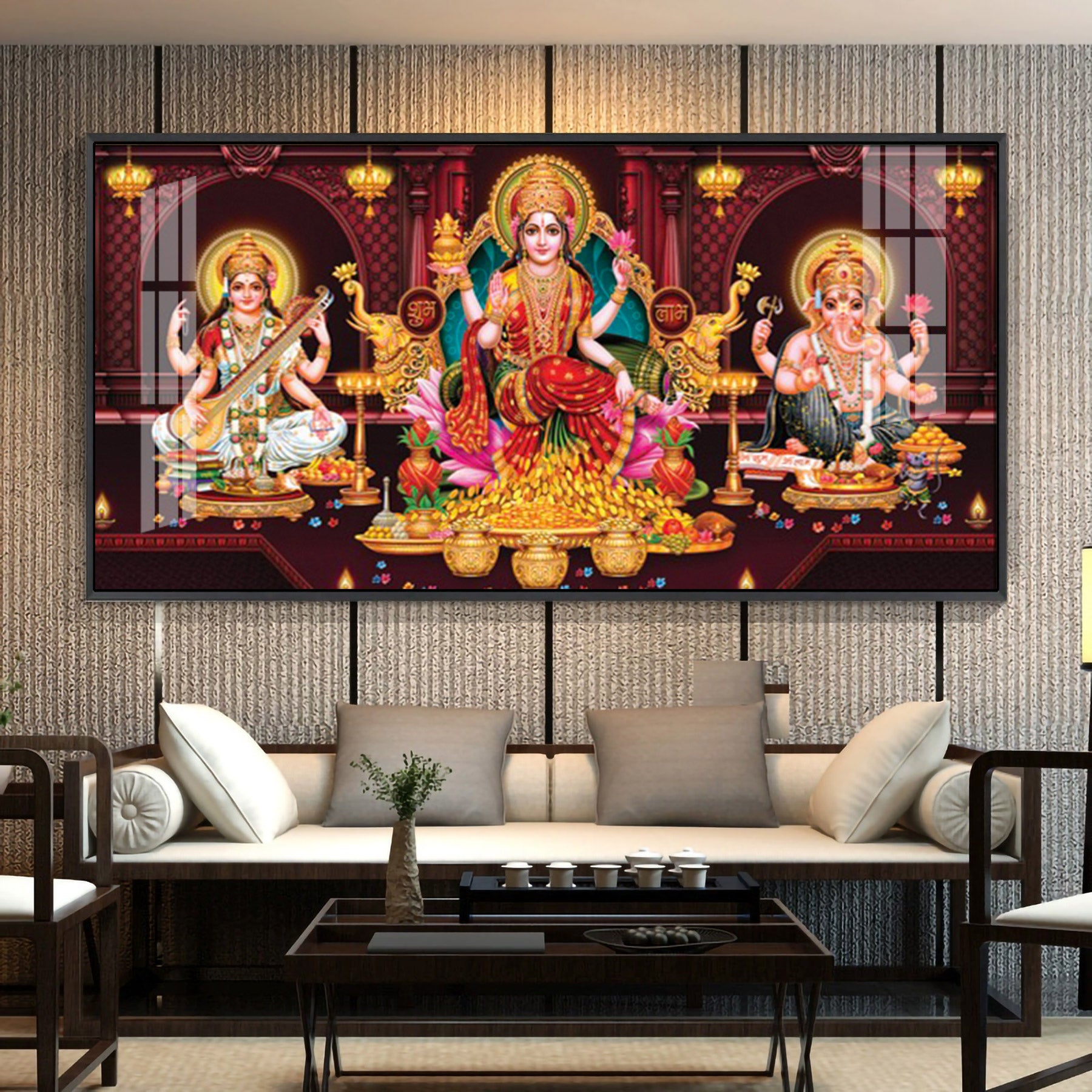 Maha Laxmi Deception Premium Acrylic Horizontal Wall Art