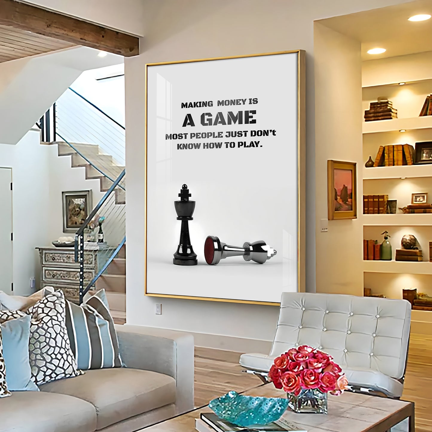 Making Money Is A Game Premium Acrylic Vertical Wall Art