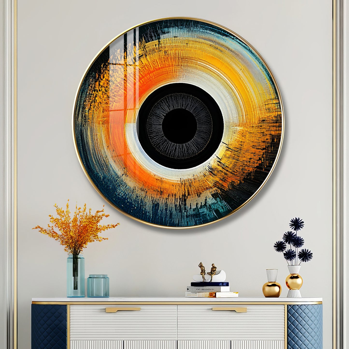 Visionary Gaze Premium Acrylic Round Wall Art