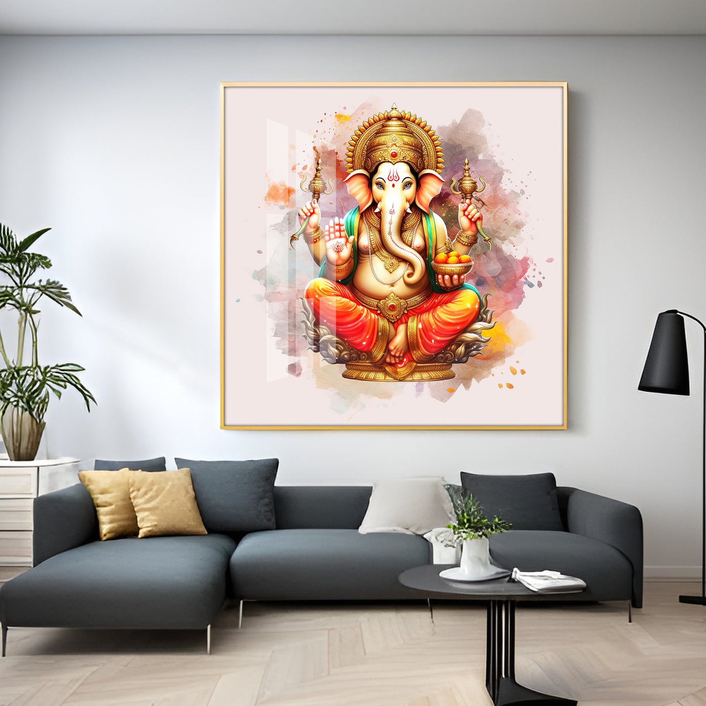 Gajanan Maharaj Premium Acrylic Square Wall Art