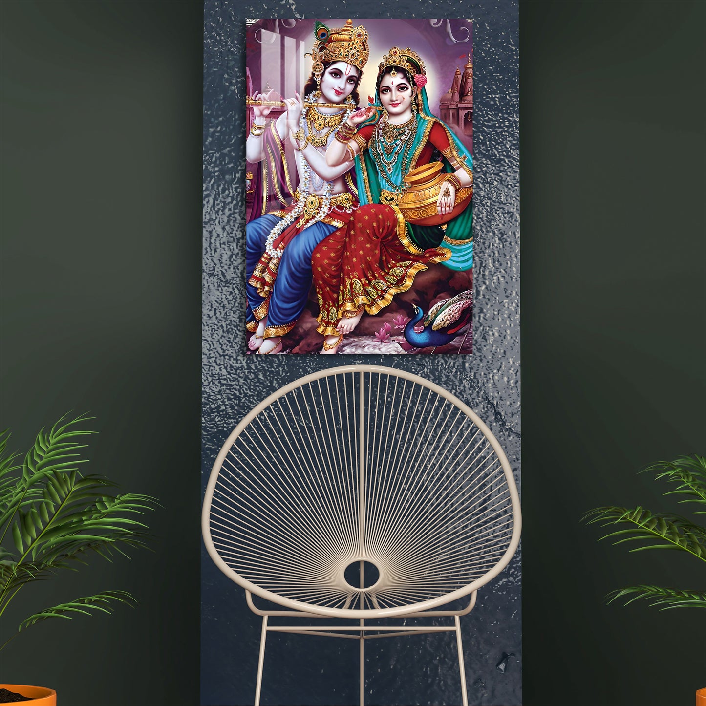 Radha Krishna Acrylic Wall Art