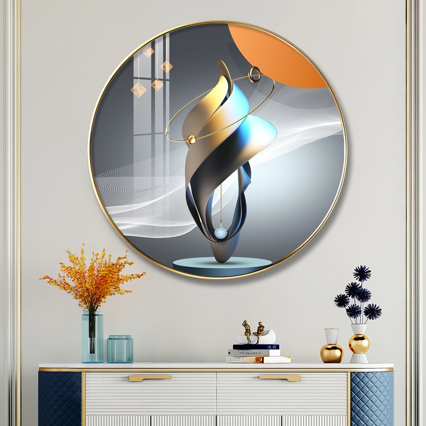 Modern Muse Premium Acrylic Round Wall Art