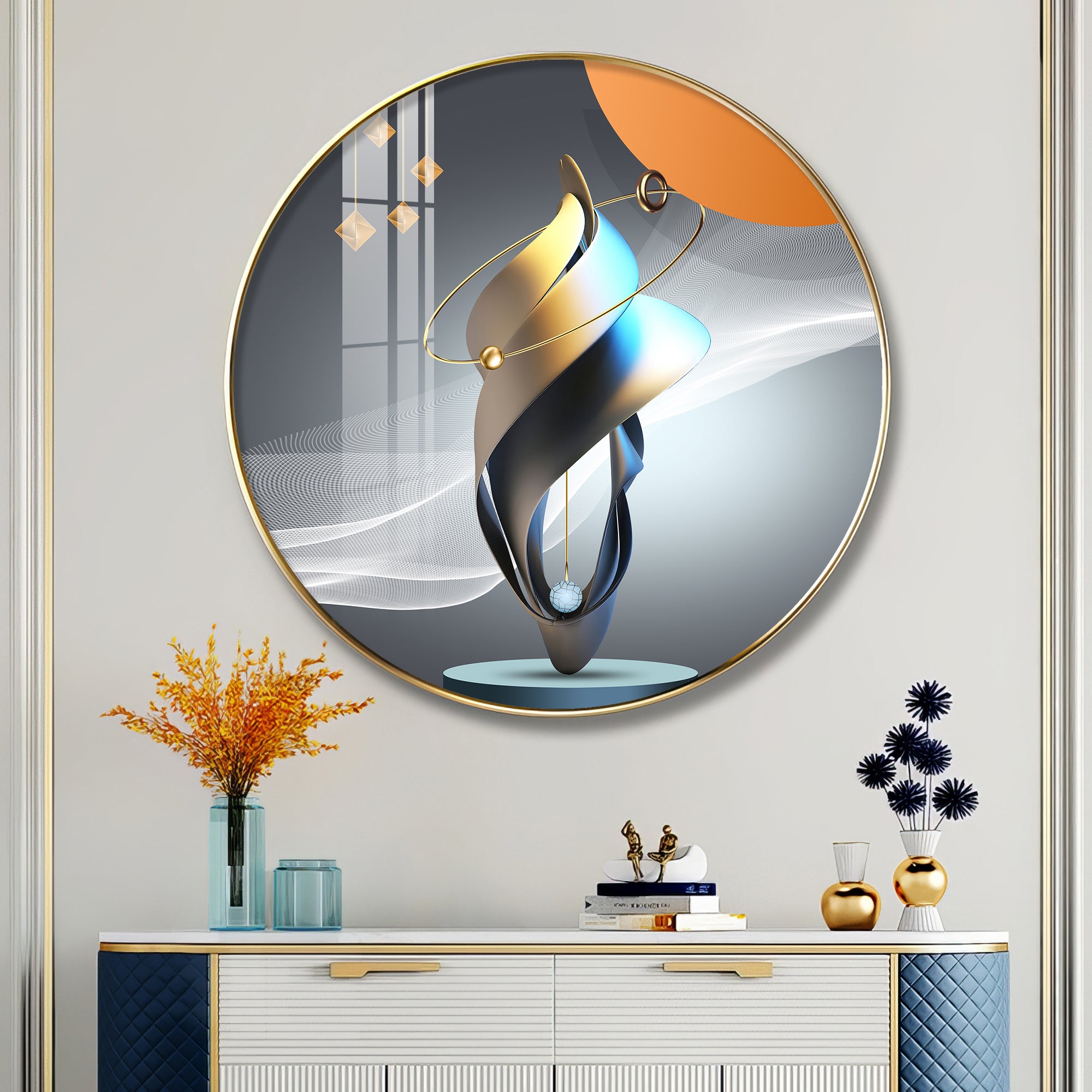 Modern Muse Premium Acrylic Round Wall Art