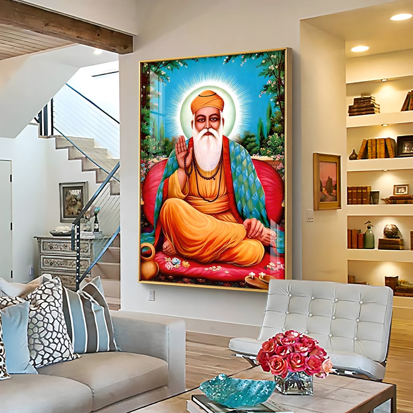 Tranquil Guru Ji Premium Vertical Acrylic Wall Art