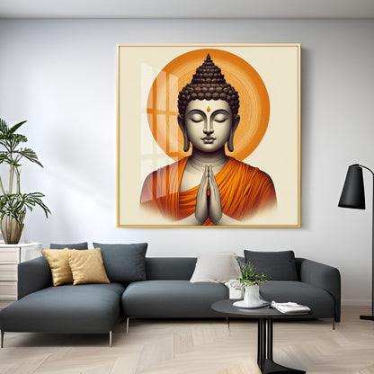 Lord Buddha Premium Acrylic Square Wall Art