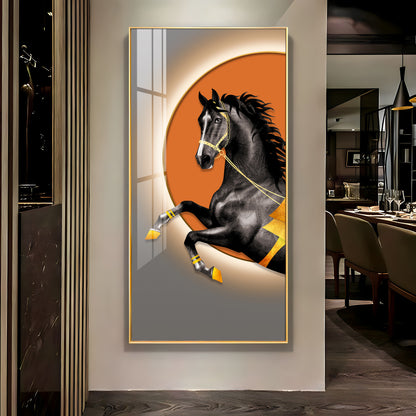 Luxury Court Horse Premium Acrylic Vertical Wall Art