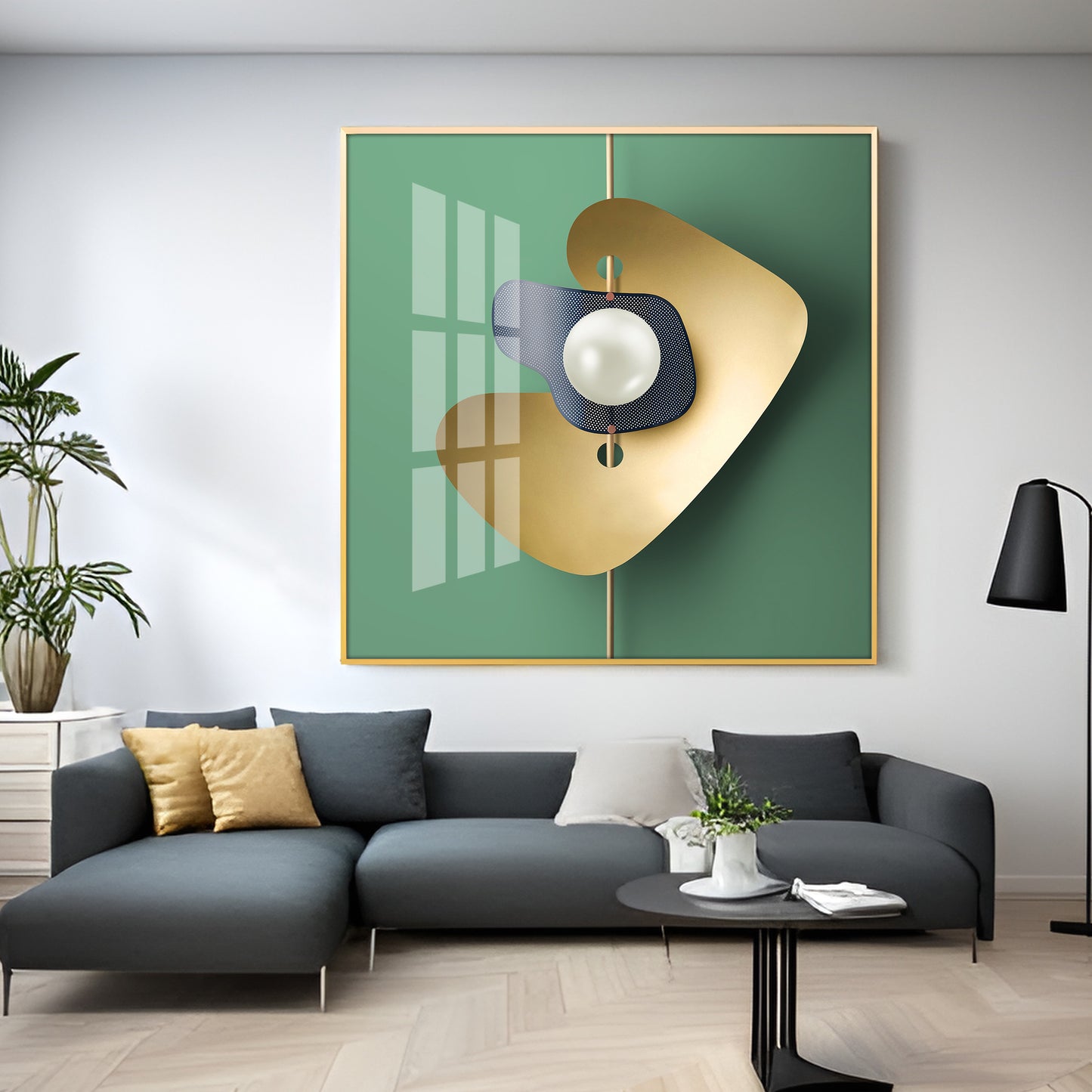 Modern Aesthetics Abstract Premium Acrylic Square Wall Art