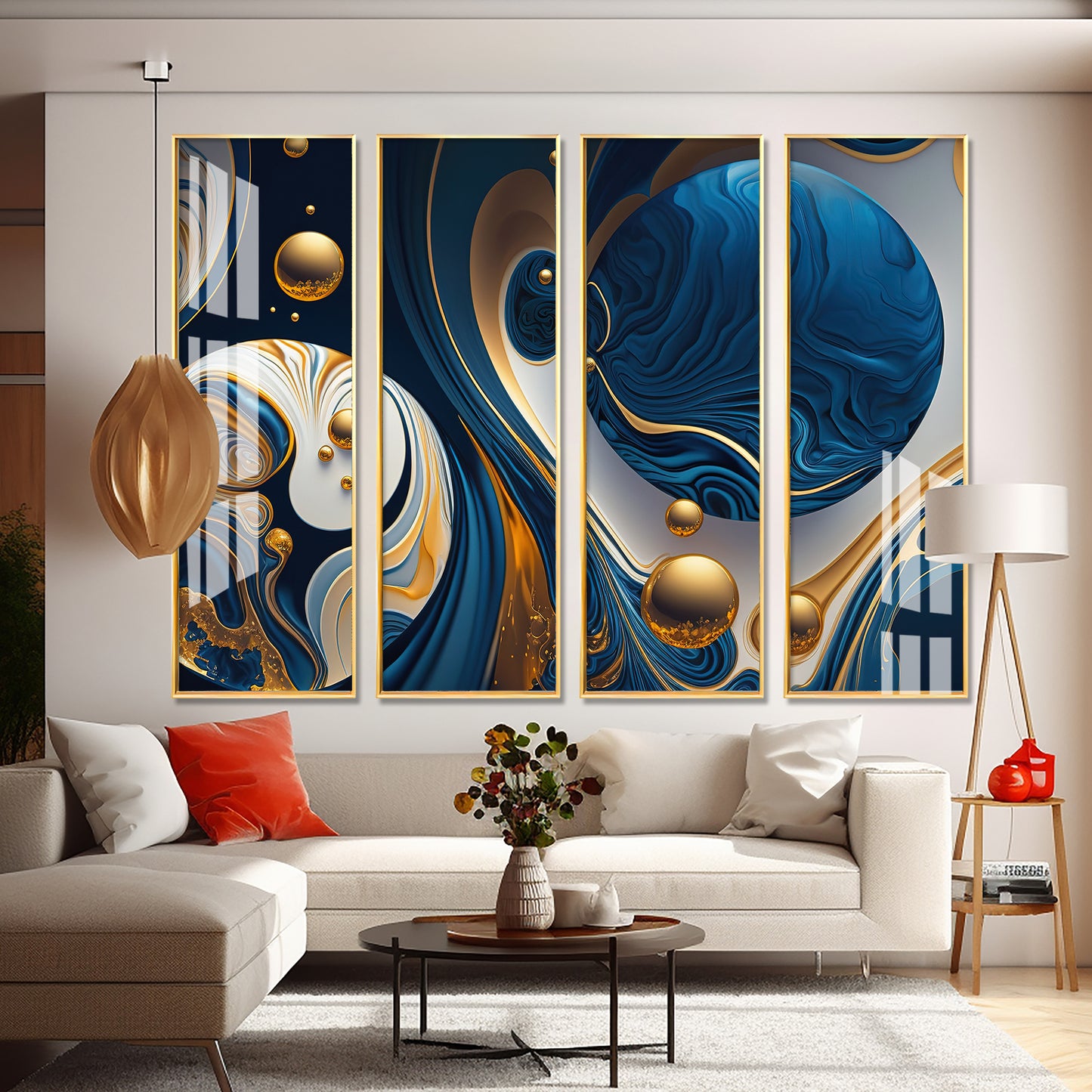 Exploring Universe Premium Acrylic Vertical Wall Art (set of 4)