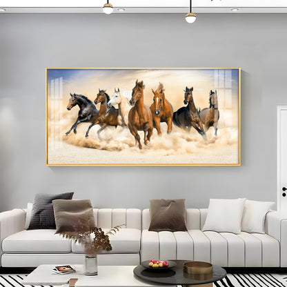 Herd of Horses Premium Acrylic Horizontal Wall Art