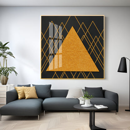 Abstract Geometric Figure Triangle Premium Acrylic Square Wall Art