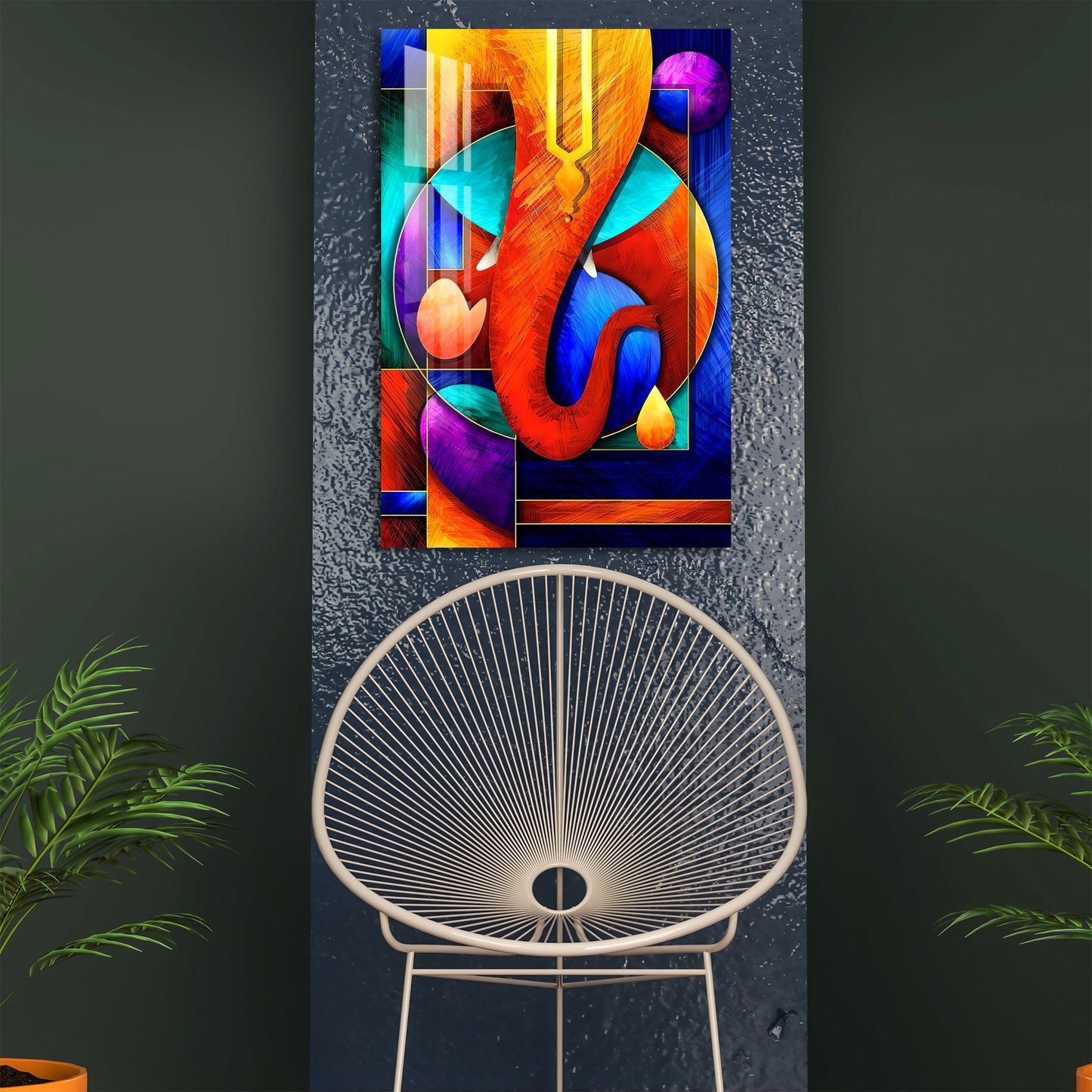 Vibrant Ganpati Acrylic Wall Art