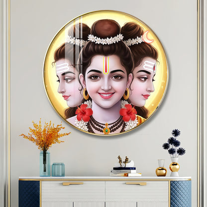Gurudev Datt Premium Acrylic Round Wall Art
