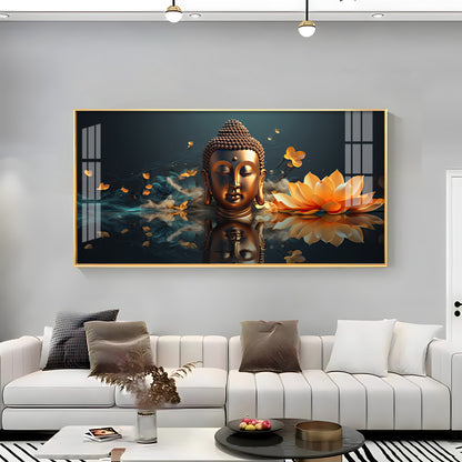 Descent Buddha Premium Acrylic Horizontal Wall Art