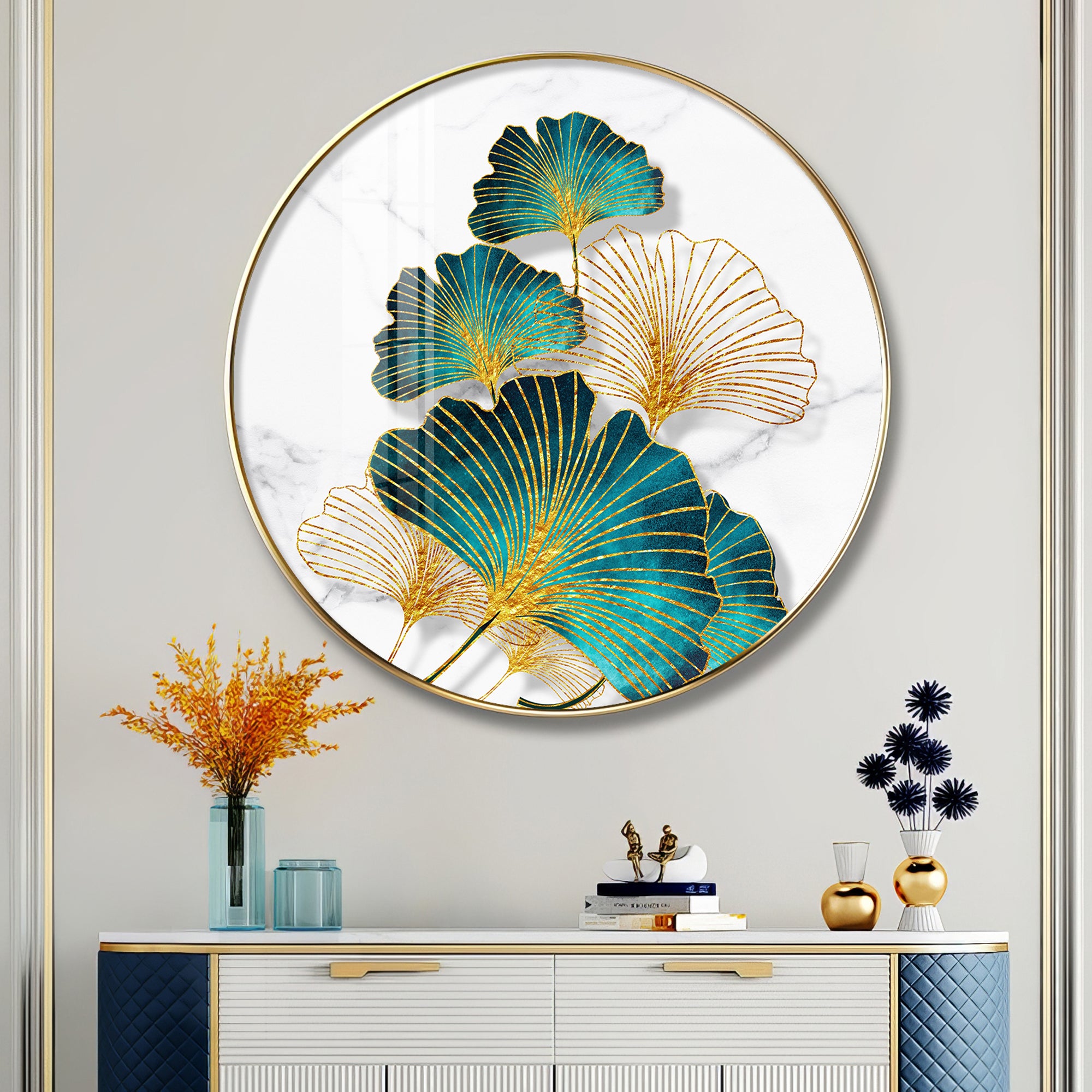 Emerland Petal Art Premium Acrylic Round Wall Art