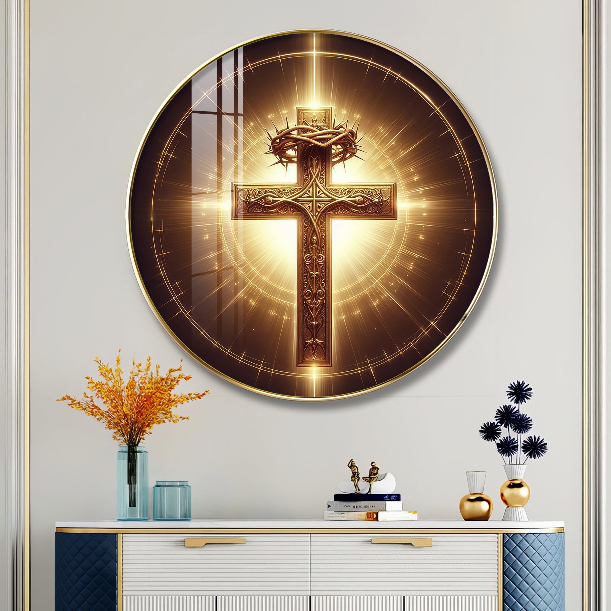 Sacred Symbol Sign Premium Acrylic Round Wall Art