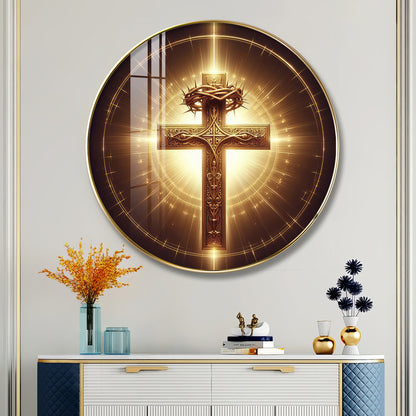Sacred Symbol Sign Premium Acrylic Round Wall Art