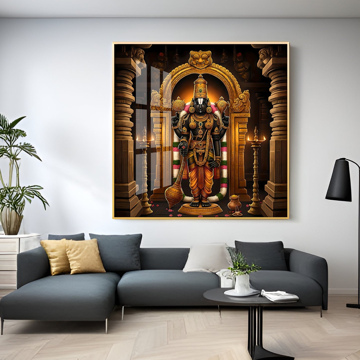 Goddes Kanyakumari Premium Acrylic Square Wall Art