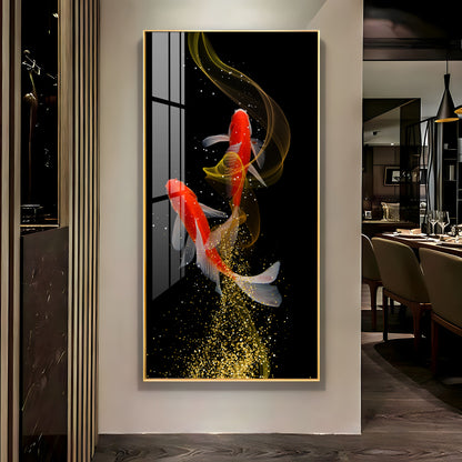 Rare Lucky Fish Premium Acrylic Vertical Wall Art