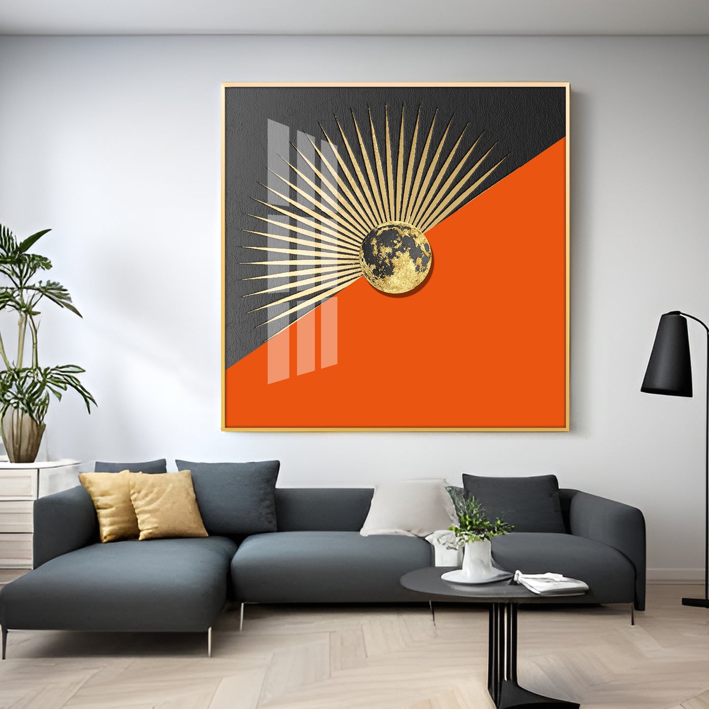 Symbolic Rays Premium Acrylic Square Wall Art