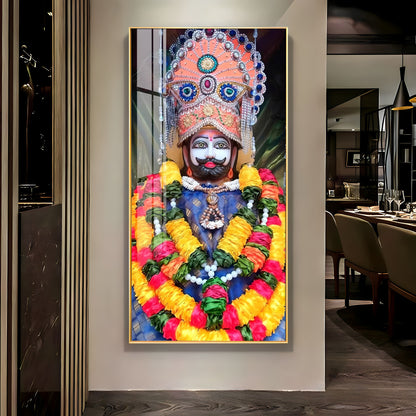 Khatu Shyam Baba Premium Acrylic Vertical Wall Art