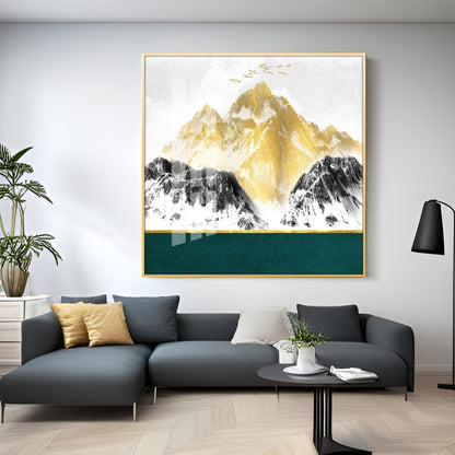 The Emerald Peak Acrylic Square Wall Art