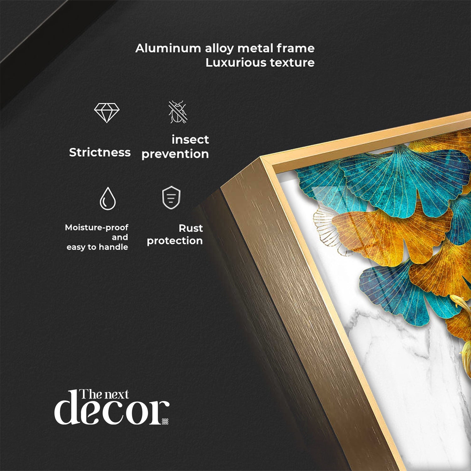 9 Golden Koi Fishes Luxury Crystal Wall Art - The Next Decor