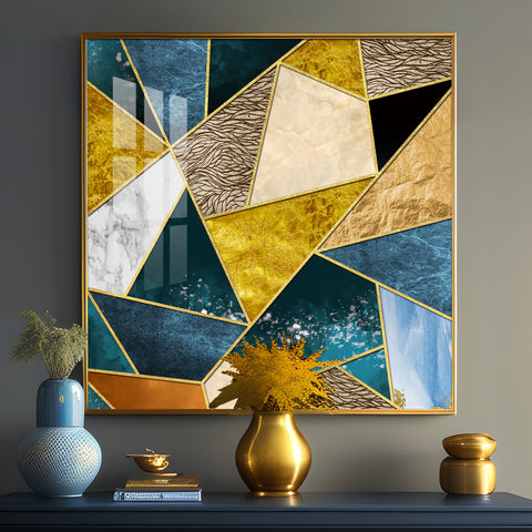 Abstract Colorful Patterns Premium Acrylic Square Wall Art