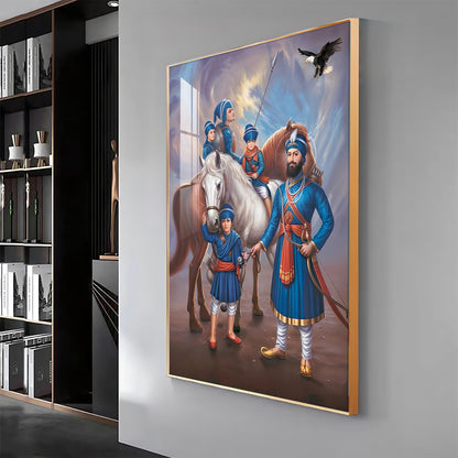 Sikh Warriors Premium Acrylic Vertical Wall Art