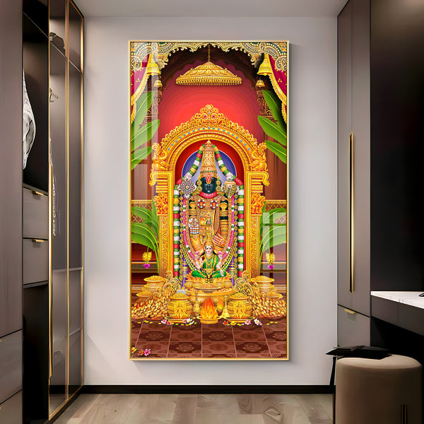 Buy Shree Tirupati Balaji Premium Acrylic Vertical Wall Art Online ...