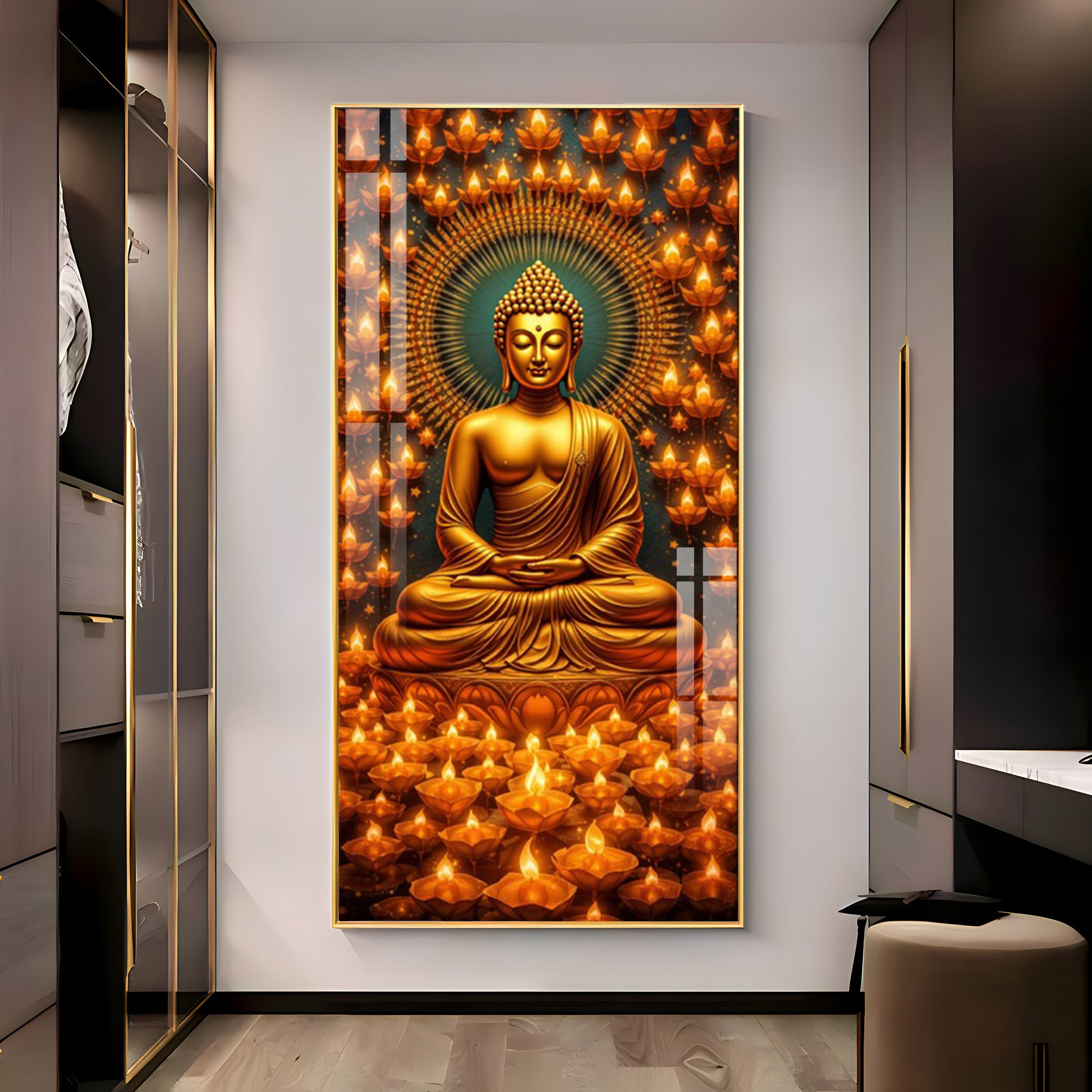 Buddha's Faithfulness Premium Acrylic Vertical Wall Art