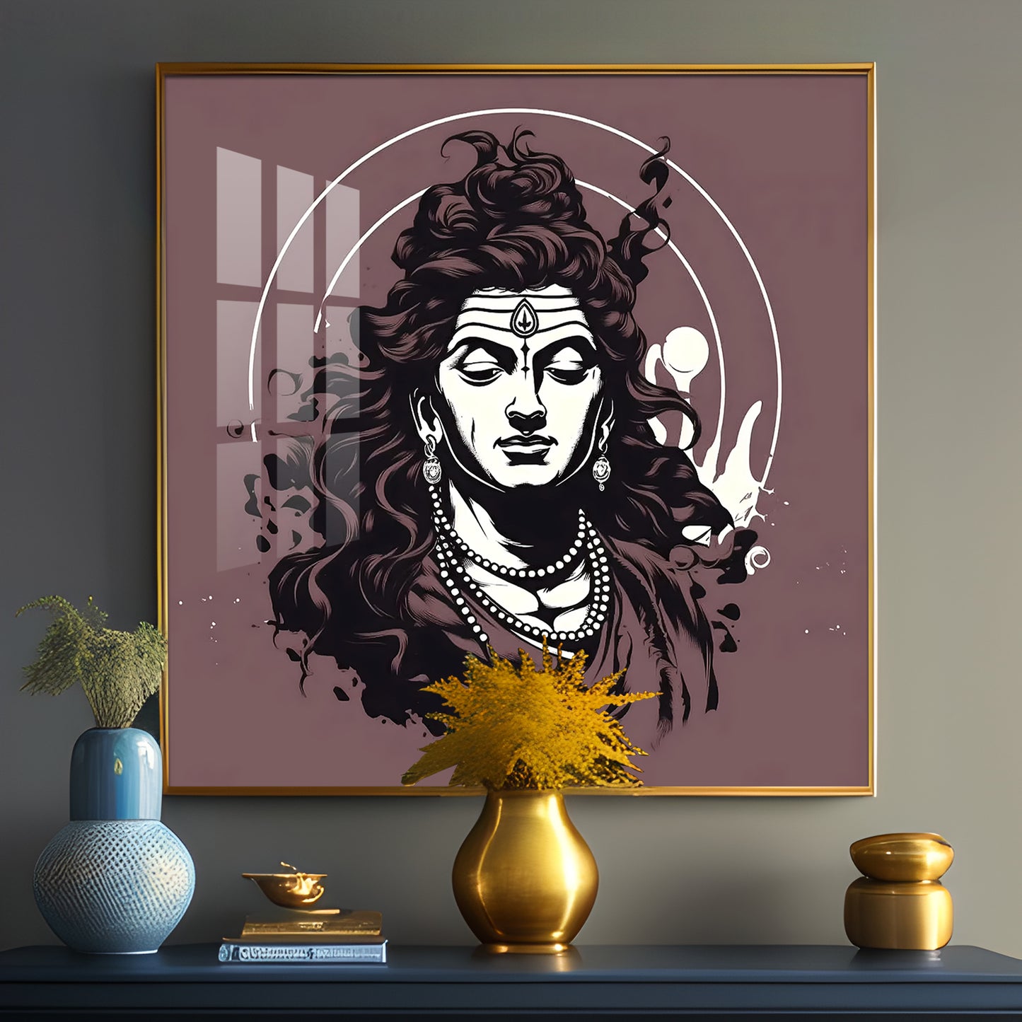 Shiv Shankar Premium Acrylic Square Wall Art