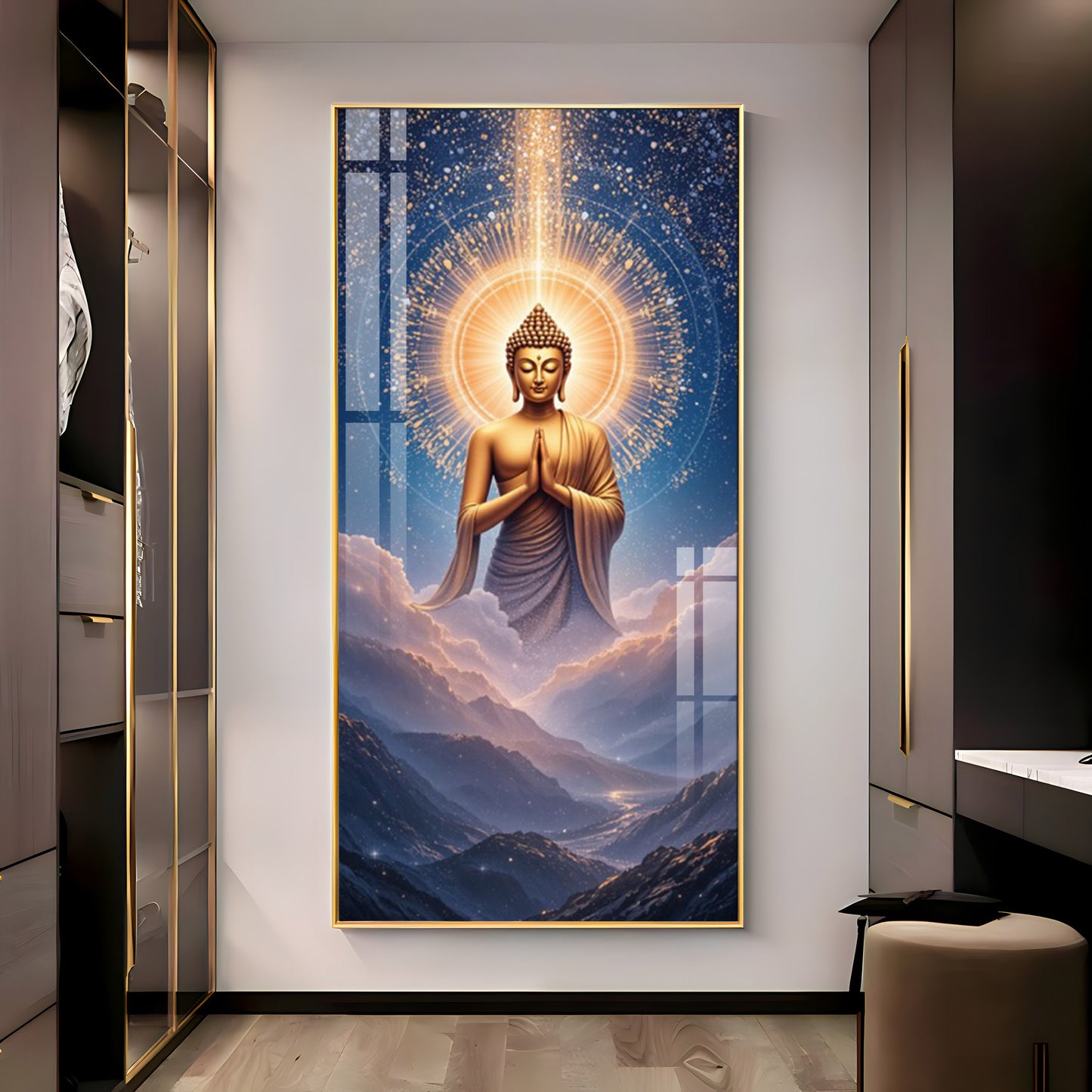 Gautama Buddha Premium Acrylic Vertical Wall Art