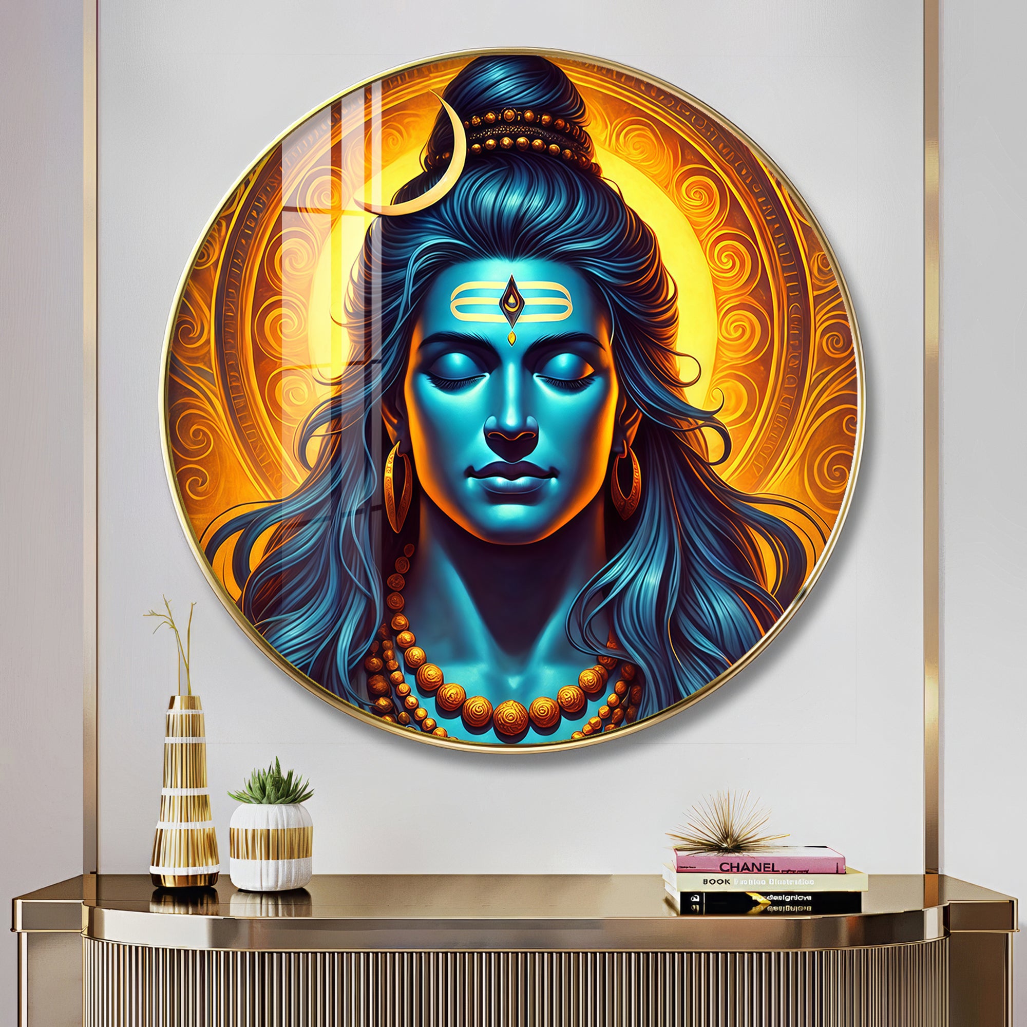 Supreme Soul Shiva Premium Acrylic Round Wall Art