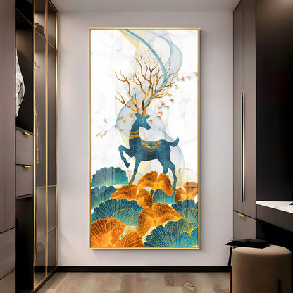 Decorated Deer Premium Acrylic Vertical Wall Art