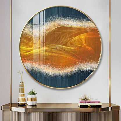 Waveform Whirl Premium Acrylic Round Wall Art