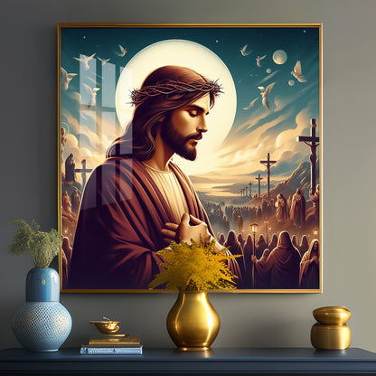 Jesus Christ Premium Acrylic Square Wall Art