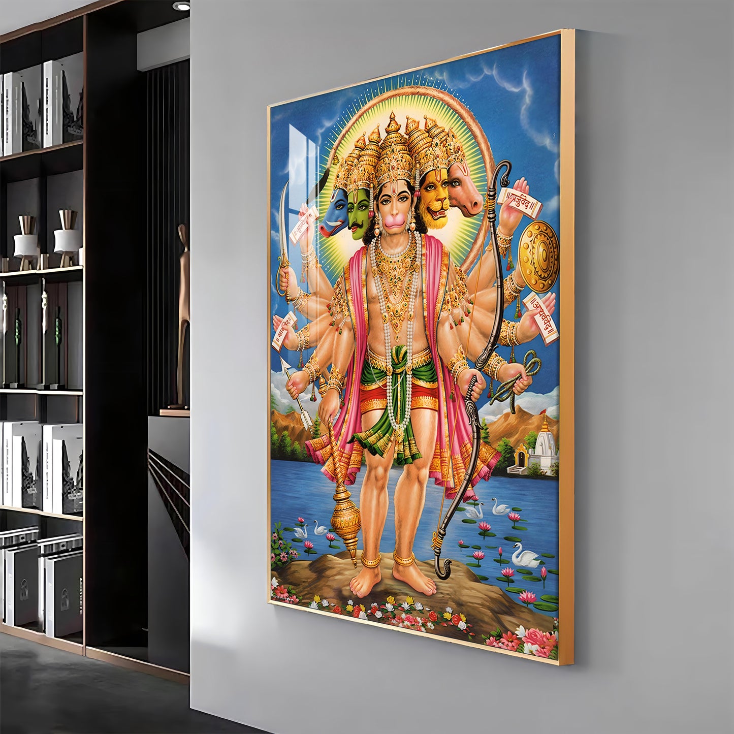 The Mighty Hanuman Premium Vertical Acrylic Wall Art