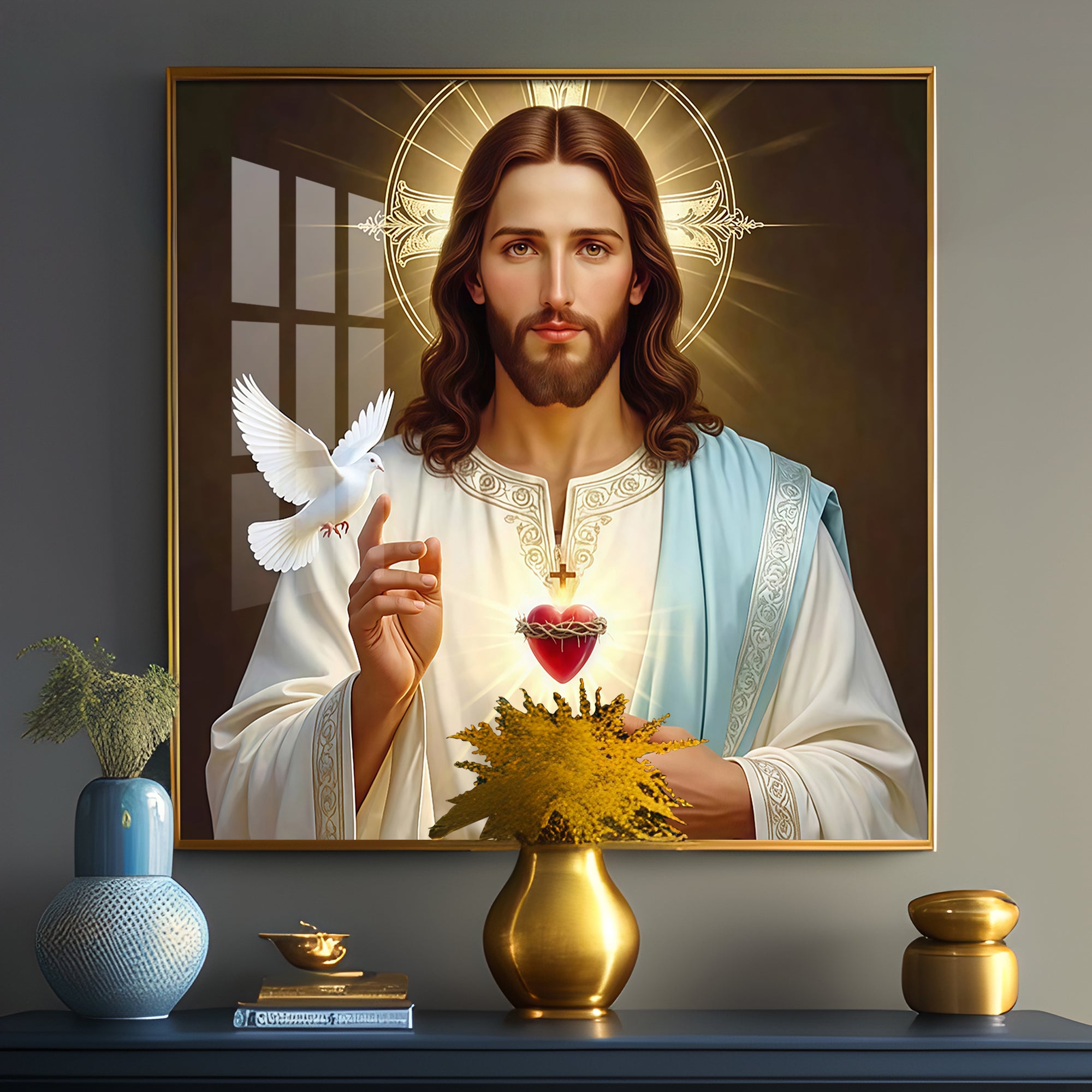 Jesus Christ Premium Acrylic Square Wall Art