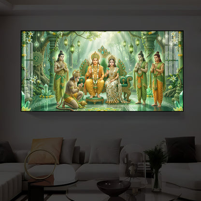Siya Ram Ji Modern Luxury Backlight Horizontal Wall Art
