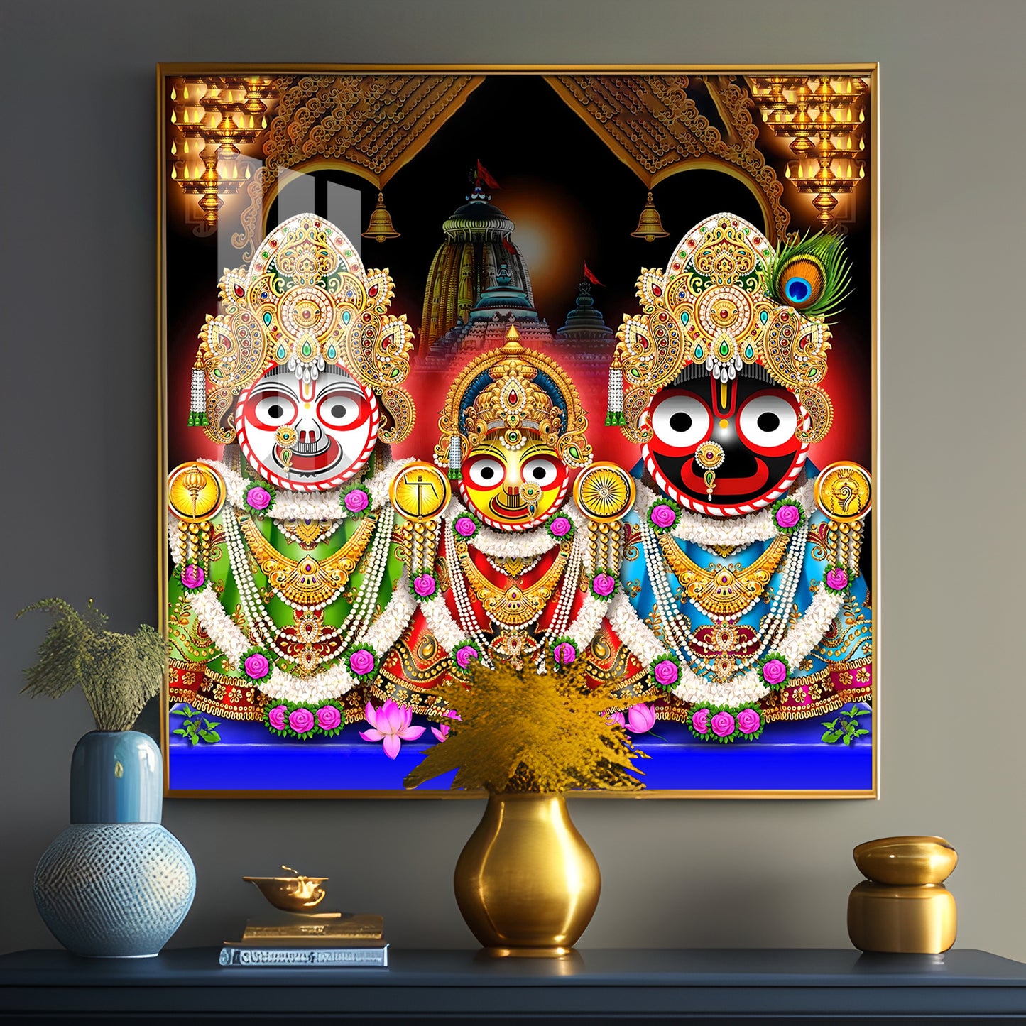 Jai Jagannath Ji Premium Acrylic Square Wall Art