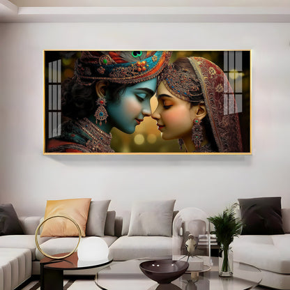 Radhe krishna Premium Acrylic Horizontal Wall Art