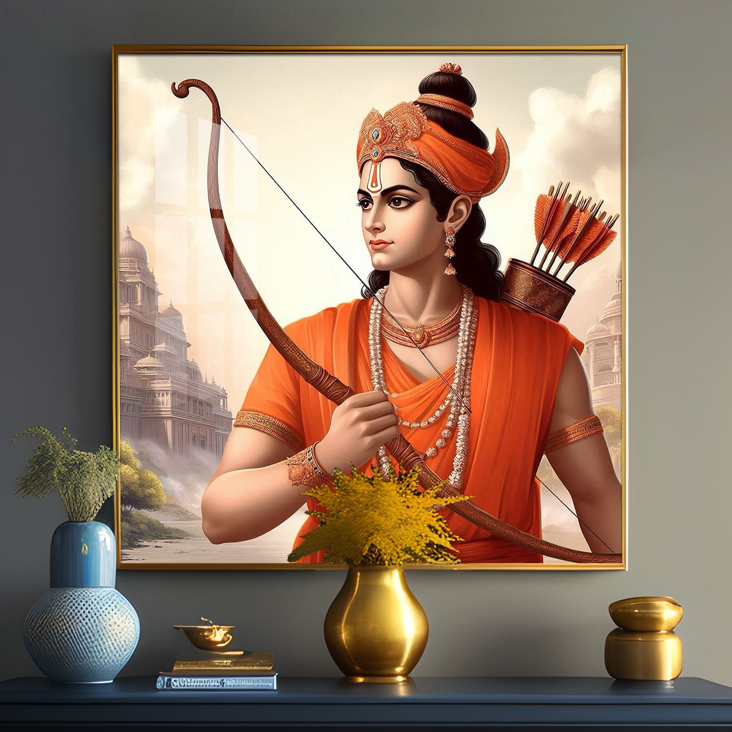 Prabhu Shree Ram Premium Acrylic Square Wall Art