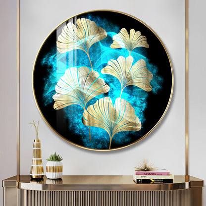 Leaf Medley Premium Acrylic Round Wall Art