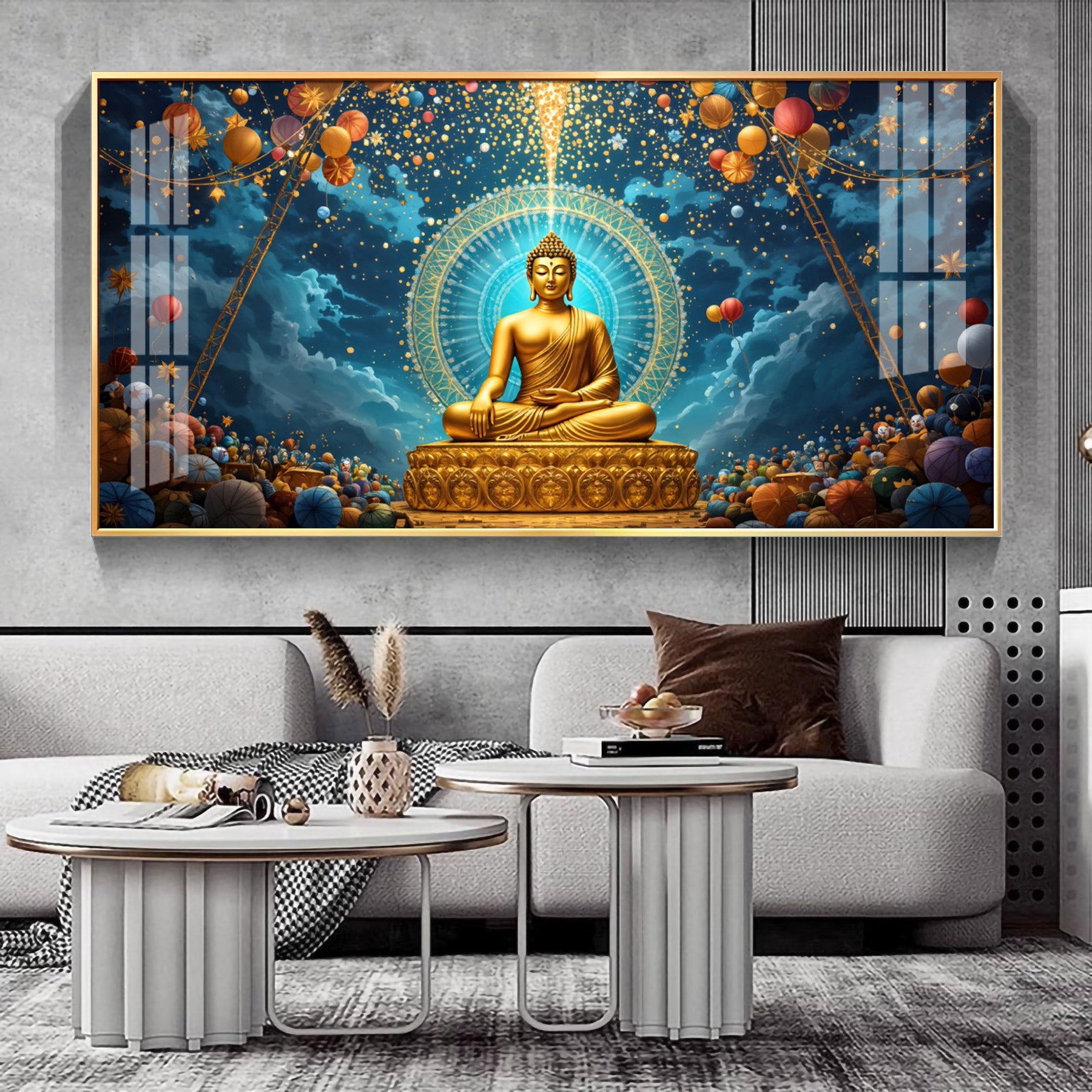 Buddha's Sanctuary Premium Acrylic Horizontal Wall Art